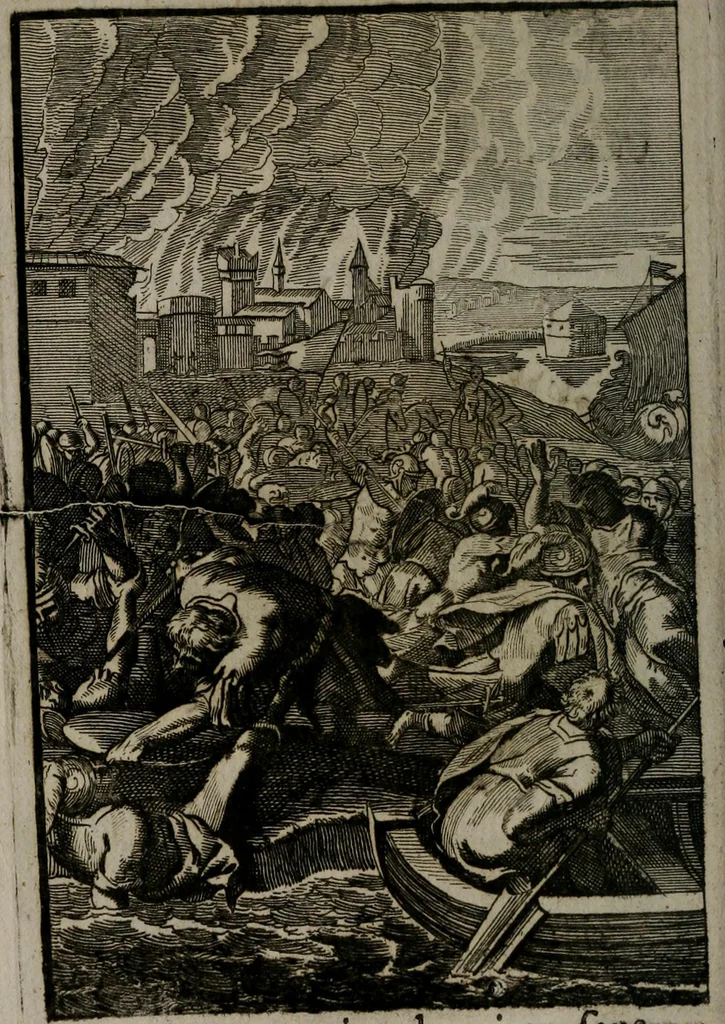 An illustration from La doctrine des moeurs : qui represente en cent tableaux la différence des passions, et enseigne la manière de parvenir à la sagesse universelle, 1688, leaf 163