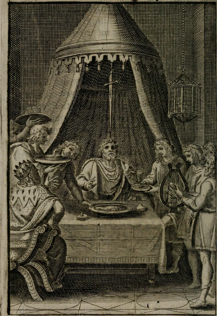 An illustration from La doctrine des moeurs : qui represente en cent tableaux la différence des passions, et enseigne la manière de parvenir à la sagesse universelle, 1688, leaf 179