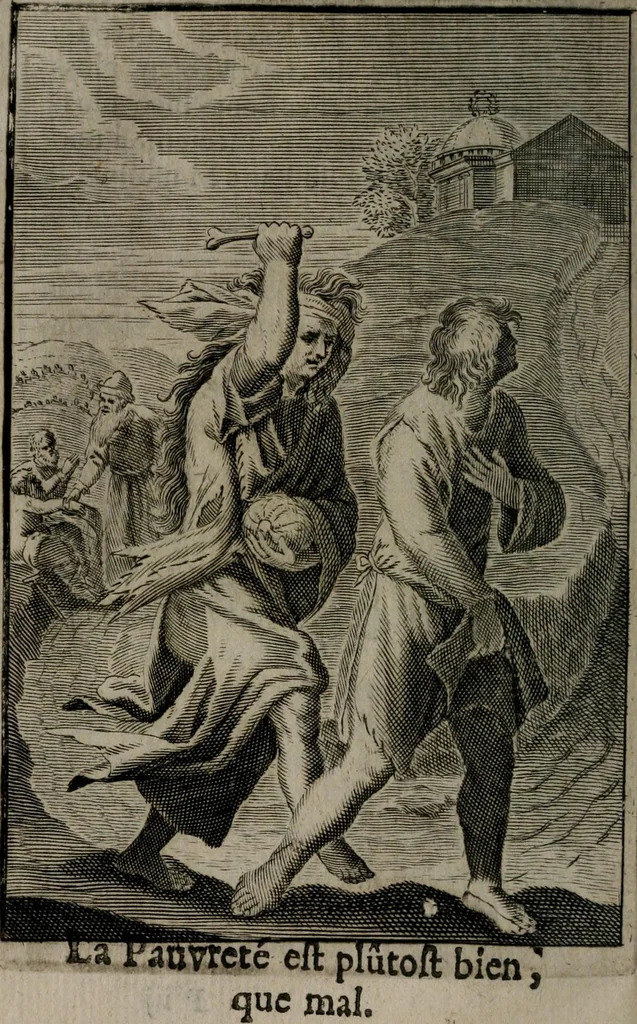 An illustration from La doctrine des moeurs : qui represente en cent tableaux la différence des passions, et enseigne la manière de parvenir à la sagesse universelle, 1688, leaf 191