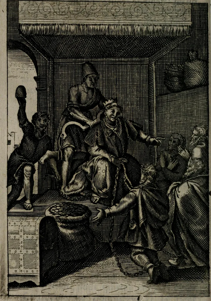 An illustration from La doctrine des moeurs : qui represente en cent tableaux la différence des passions, et enseigne la manière de parvenir à la sagesse universelle, 1688, leaf 251