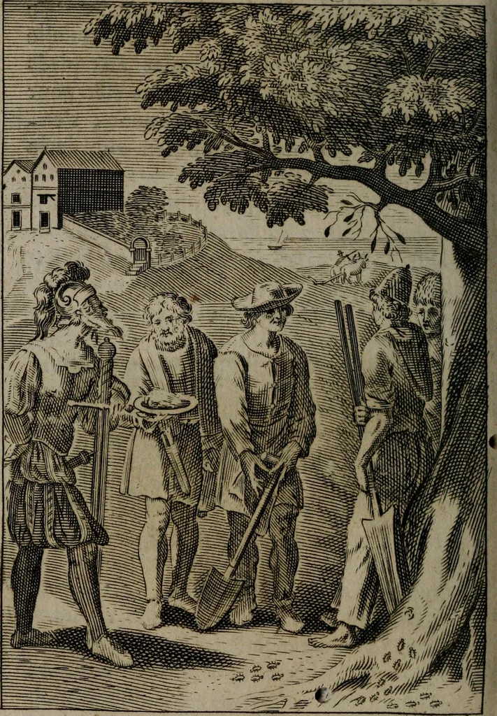 An illustration from La doctrine des moeurs : qui represente en cent tableaux la différence des passions, et enseigne la manière de parvenir à la sagesse universelle, 1688, leaf 269