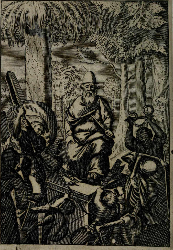 An illustration from La doctrine des moeurs : qui represente en cent tableaux la différence des passions, et enseigne la manière de parvenir à la sagesse universelle, 1688, leaf 289