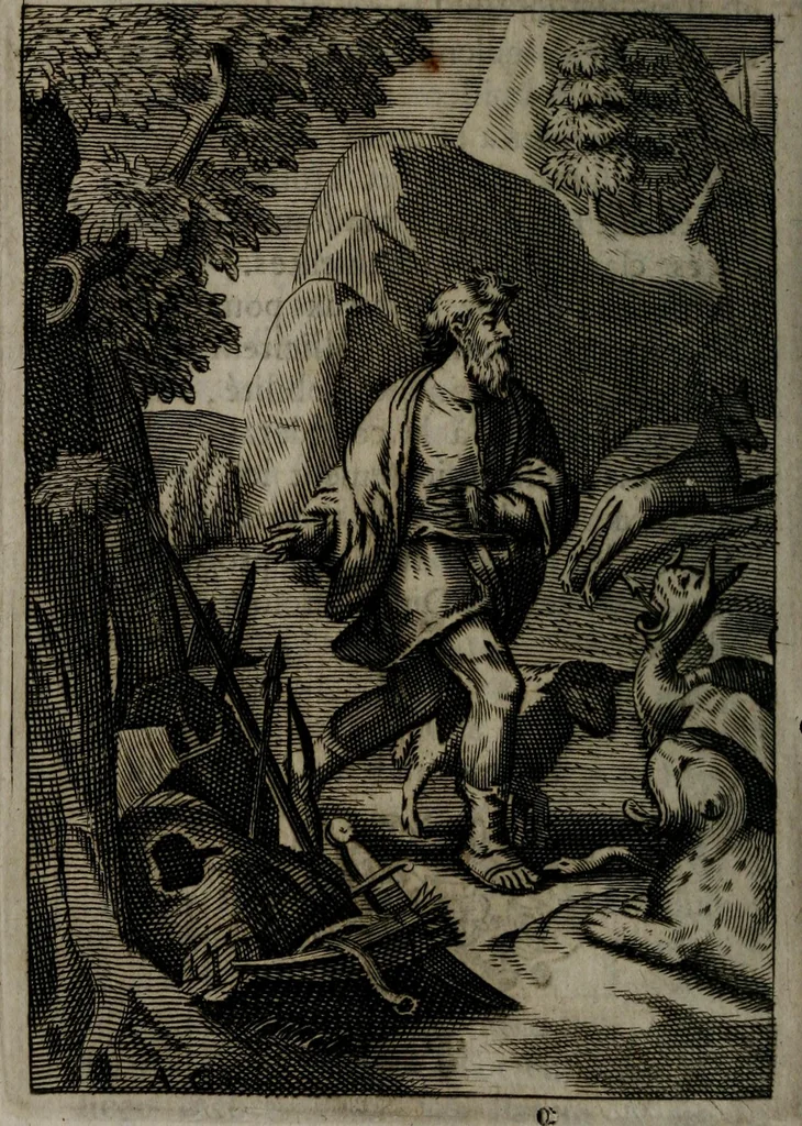 An illustration from La doctrine des moeurs : qui represente en cent tableaux la différence des passions, et enseigne la manière de parvenir à la sagesse universelle, 1688, leaf 297
