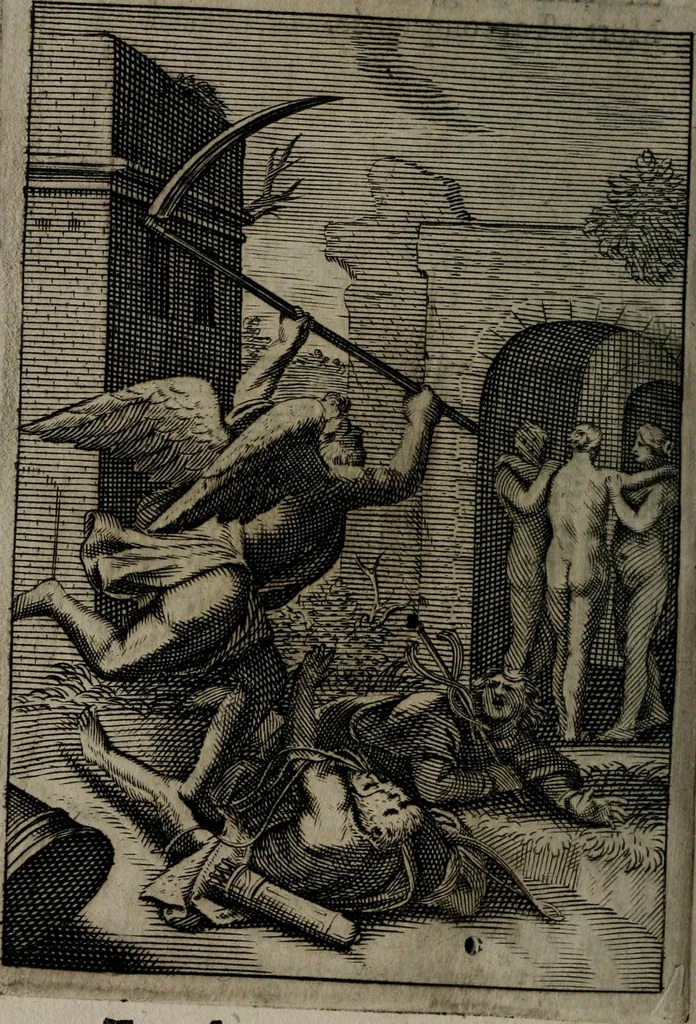 An illustration from La doctrine des moeurs : qui represente en cent tableaux la différence des passions, et enseigne la manière de parvenir à la sagesse universelle, 1688, leaf 373