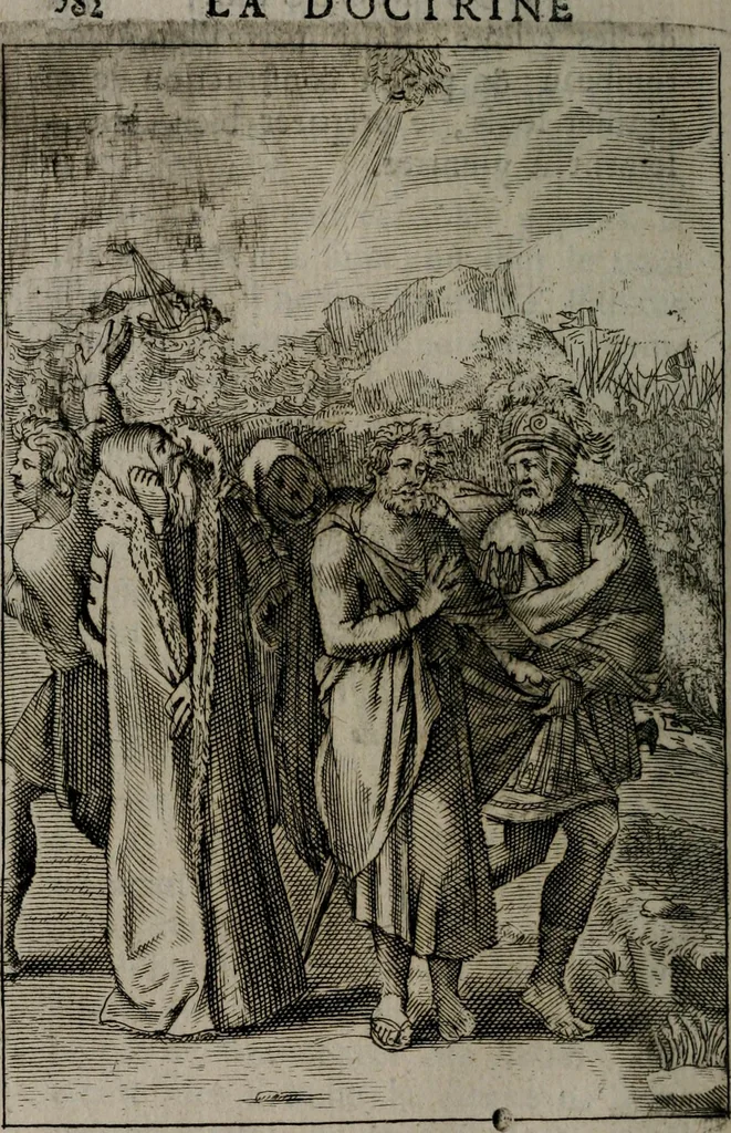 An illustration from La doctrine des moeurs : qui represente en cent tableaux la différence des passions, et enseigne la manière de parvenir à la sagesse universelle, 1688, leaf 401