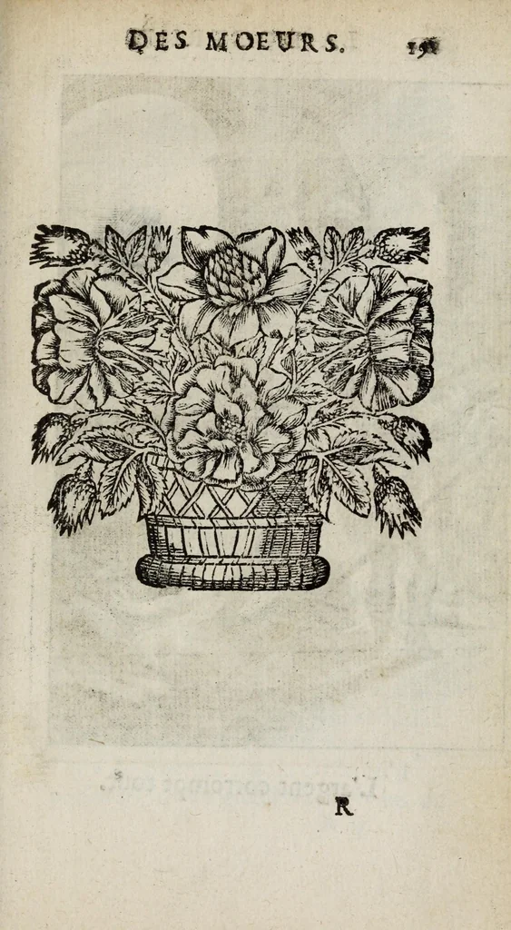 An illustration from La doctrine des moeurs : ou sont representés en cent tableaux la difference des passions, qui enseignent la maniere de parvenir a la sagesse universelle, 1682, leaf 213