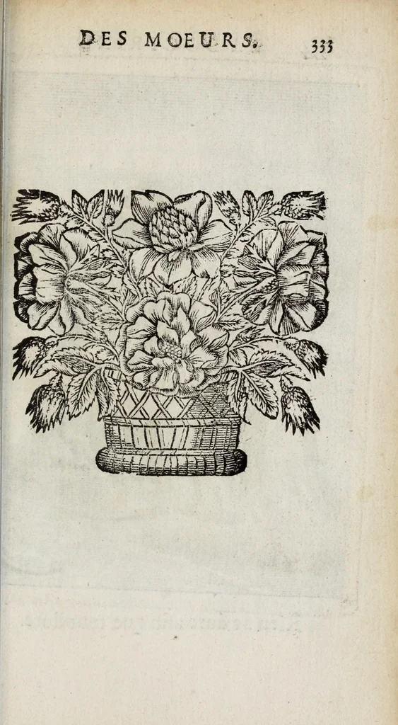 An illustration from La doctrine des moeurs : ou sont representés en cent tableaux la difference des passions, qui enseignent la maniere de parvenir a la sagesse universelle, 1682, leaf 355