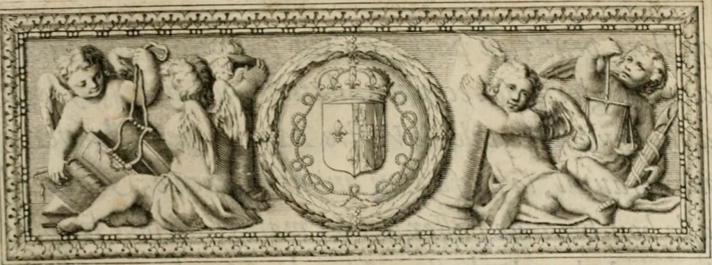 An illustration from La doctrine des moeurs : tiree de la philosophie des stoiques: representee en cent tableaux. Et expliquee en cent discours pour l'instruction de la ieunesse. Au Roy, 1646, leaf 10