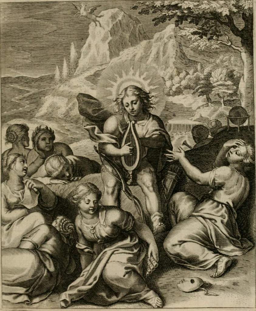An illustration from La doctrine des moeurs : tiree de la philosophie des stoiques: representee en cent tableaux. Et expliquee en cent discours pour l'instruction de la ieunesse. Au Roy, 1646, leaf 174
