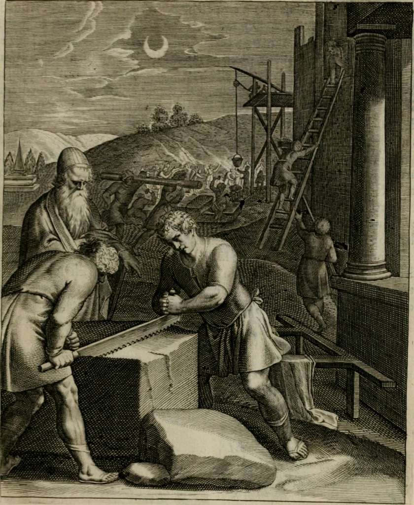 An illustration from La doctrine des moeurs : tiree de la philosophie des stoiques: representee en cent tableaux. Et expliquee en cent discours pour l'instruction de la ieunesse. Au Roy, 1646, leaf 208
