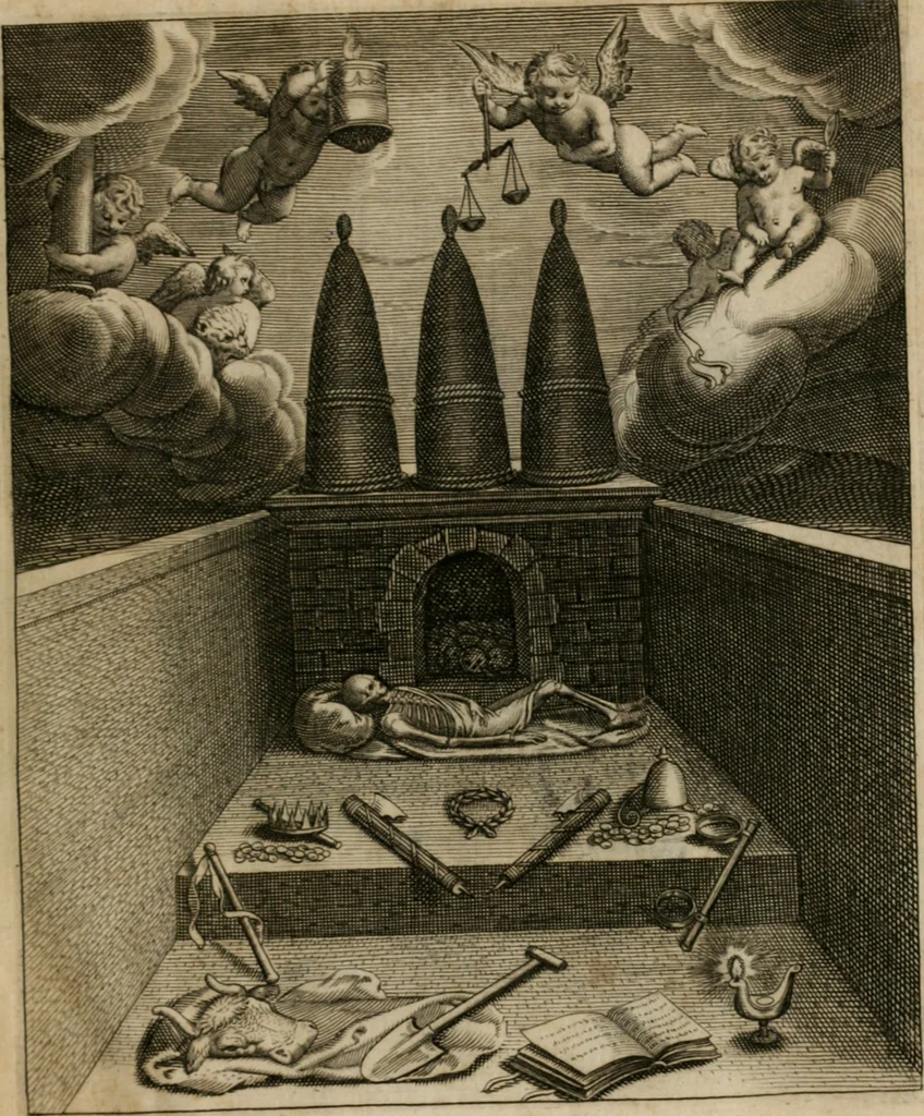 An illustration from La doctrine des moeurs : tiree de la philosophie des stoiques: representee en cent tableaux. Et expliquee en cent discours pour l'instruction de la ieunesse. Au Roy, 1646, leaf 224