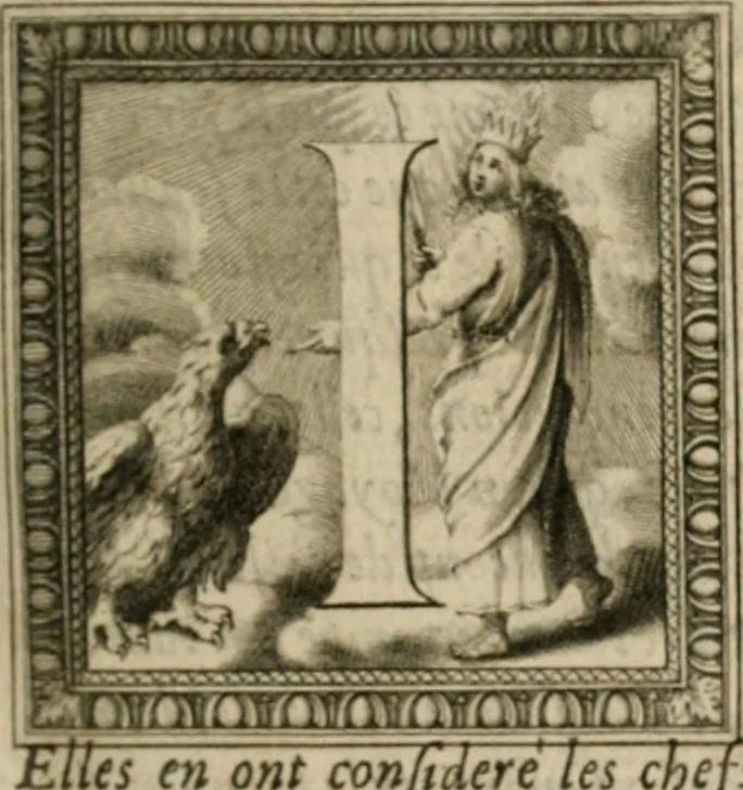 An illustration from La doctrine des moeurs : tiree de la philosophie des stoiques: representee en cent tableaux. Et expliquee en cent discours pour l'instruction de la ieunesse. Au Roy, 1646, leaf 30