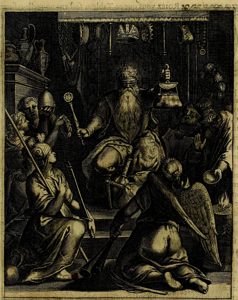 An illustration from La doctrine des moevrs, tiree de la philosophie des stoiques, representee en cent tableavx et expliqvee en cent discovrs pour l'instruction de la ieunesse, 1646, leaf 120