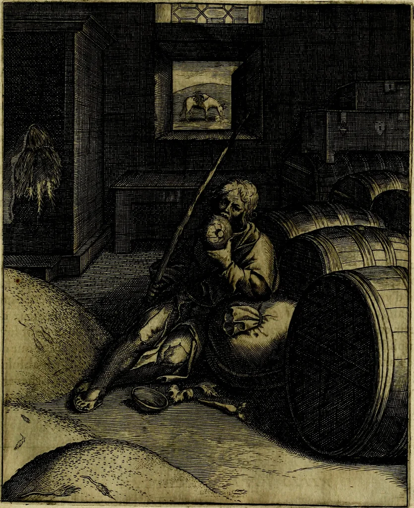 An illustration from La doctrine des moevrs, tiree de la philosophie des stoiques, representee en cent tableavx et expliqvee en cent discovrs pour l'instruction de la ieunesse, 1646, leaf 138