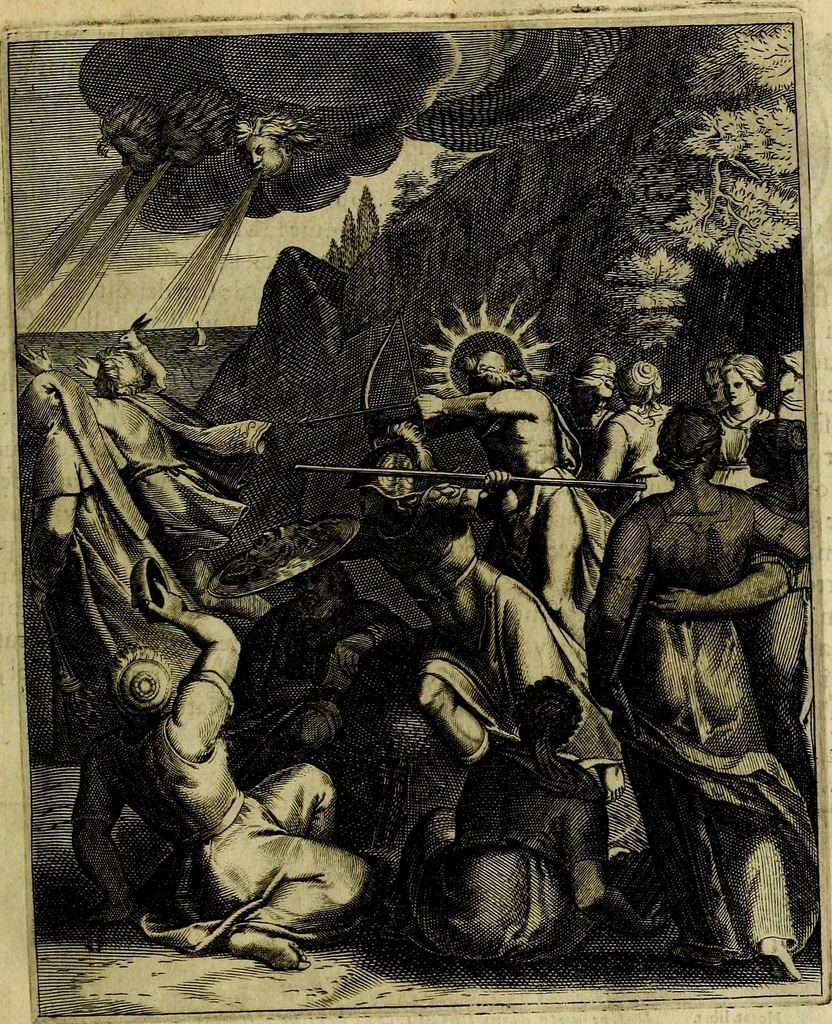 An illustration from La doctrine des moevrs, tiree de la philosophie des stoiques, representee en cent tableavx et expliqvee en cent discovrs pour l'instruction de la ieunesse, 1646, leaf 162