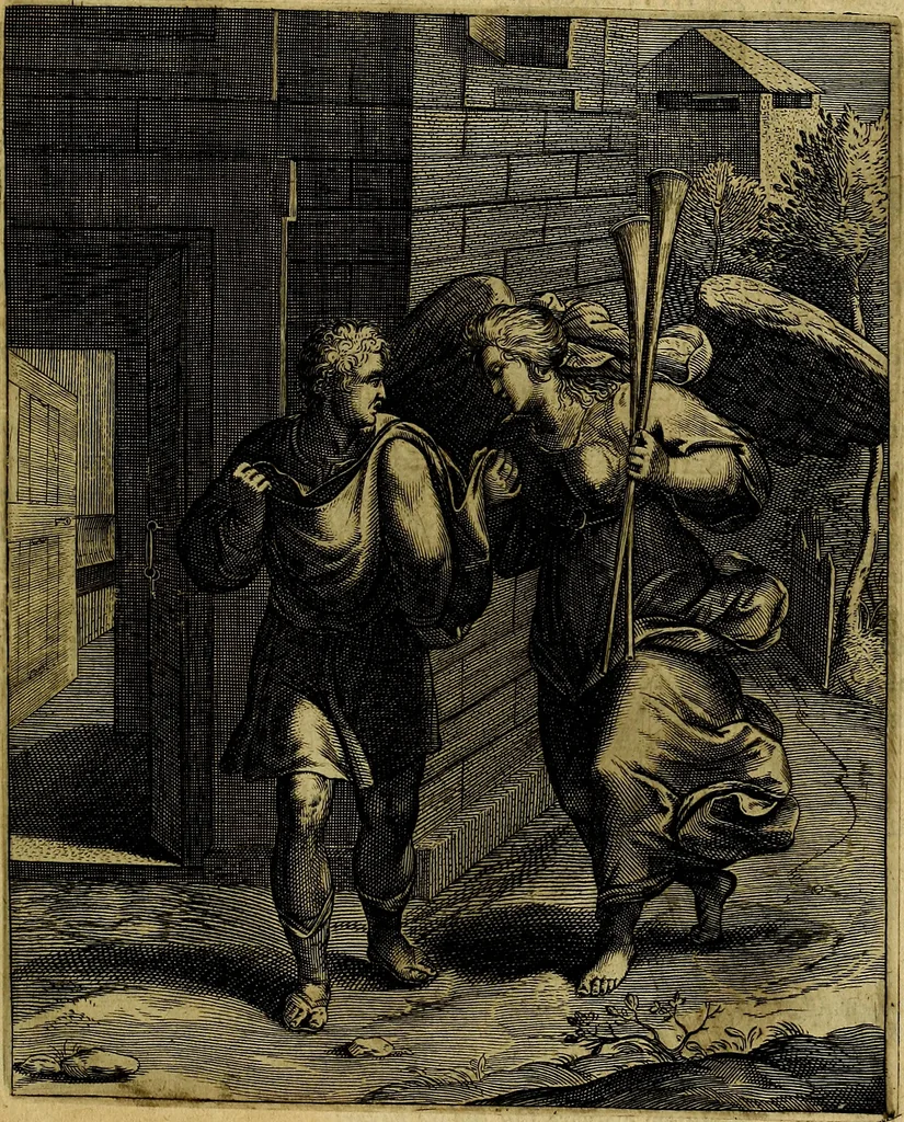 An illustration from La doctrine des moevrs, tiree de la philosophie des stoiques, representee en cent tableavx et expliqvee en cent discovrs pour l'instruction de la ieunesse, 1646, leaf 178