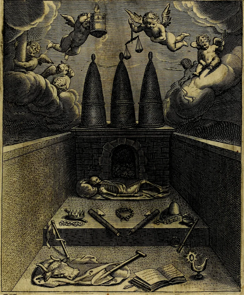 An illustration from La doctrine des moevrs, tiree de la philosophie des stoiques, representee en cent tableavx et expliqvee en cent discovrs pour l'instruction de la ieunesse, 1646, leaf 238