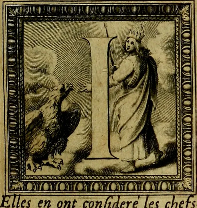 An illustration from La doctrine des moevrs, tiree de la philosophie des stoiques, representee en cent tableavx et expliqvee en cent discovrs pour l'instruction de la ieunesse, 1646, leaf 28