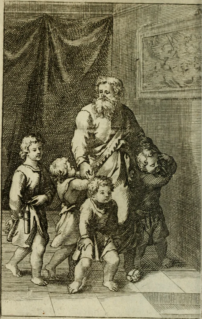 An illustration from La doctrine des murs, 1685, leaf 121