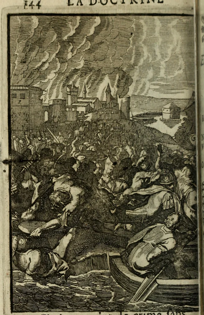 An illustration from La doctrine des murs, 1685, leaf 165