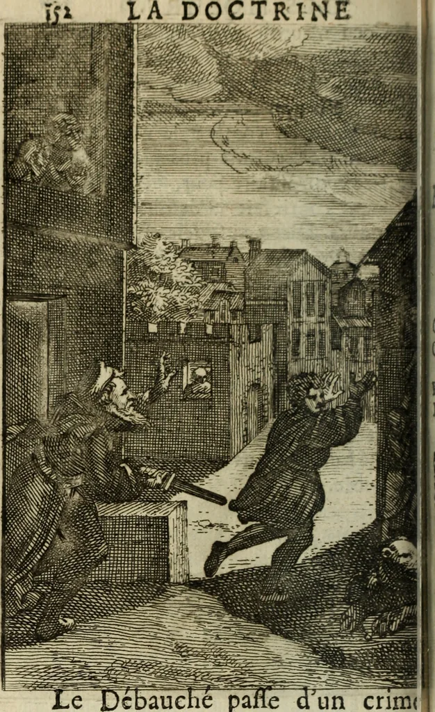 An illustration from La doctrine des murs, 1685, leaf 173