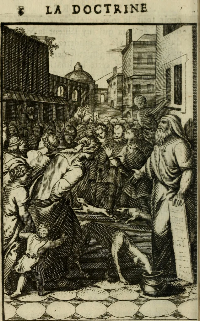 An illustration from La doctrine des murs, 1685, leaf 25