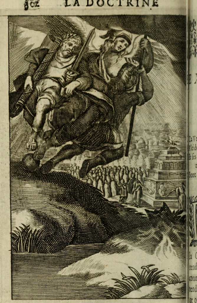 An illustration from La doctrine des murs, 1685, leaf 323