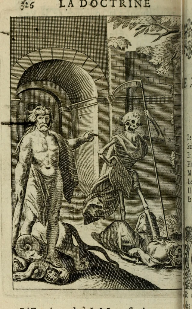 An illustration from La doctrine des murs, 1685, leaf 347