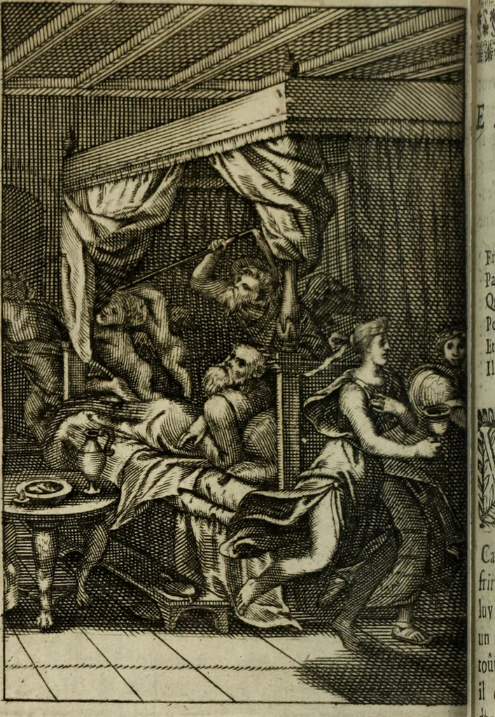 An illustration from La doctrine des murs, 1685, leaf 371