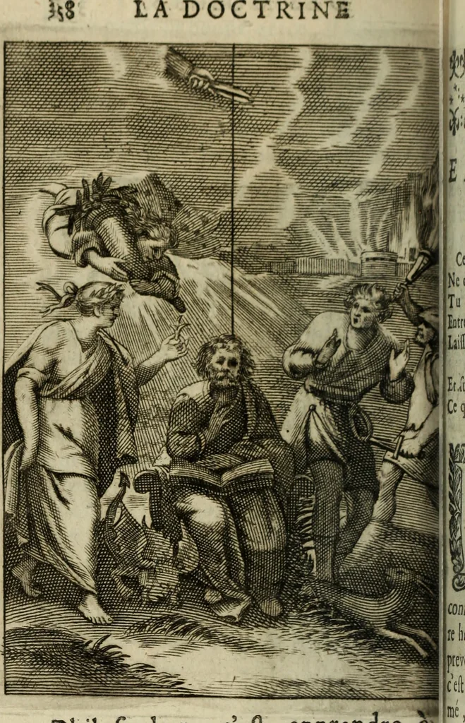 An illustration from La doctrine des murs, 1685, leaf 379