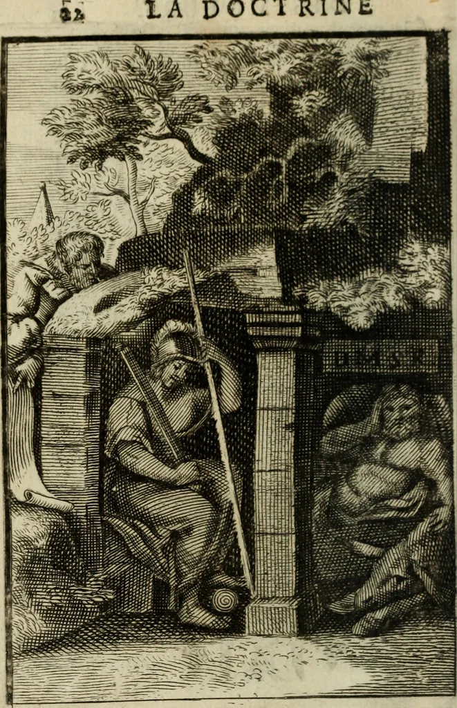 An illustration from La doctrine des murs, 1685, leaf 41
