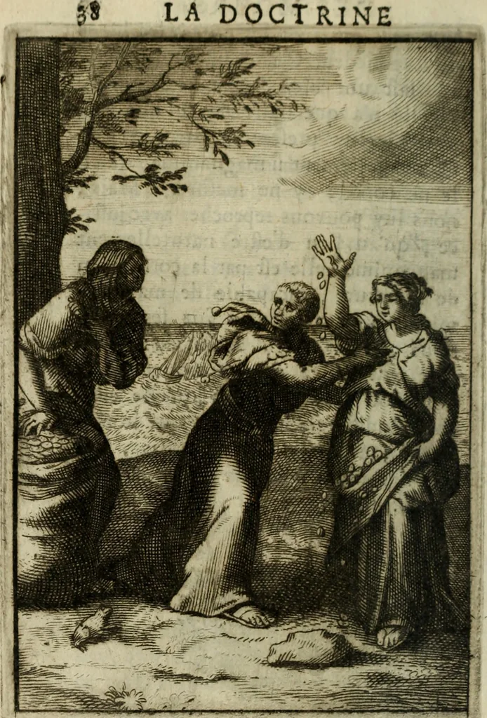 An illustration from La doctrine des murs, 1685, leaf 57