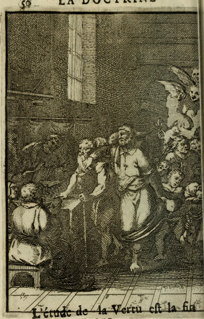 An illustration from La doctrine des murs, 1685, leaf 69
