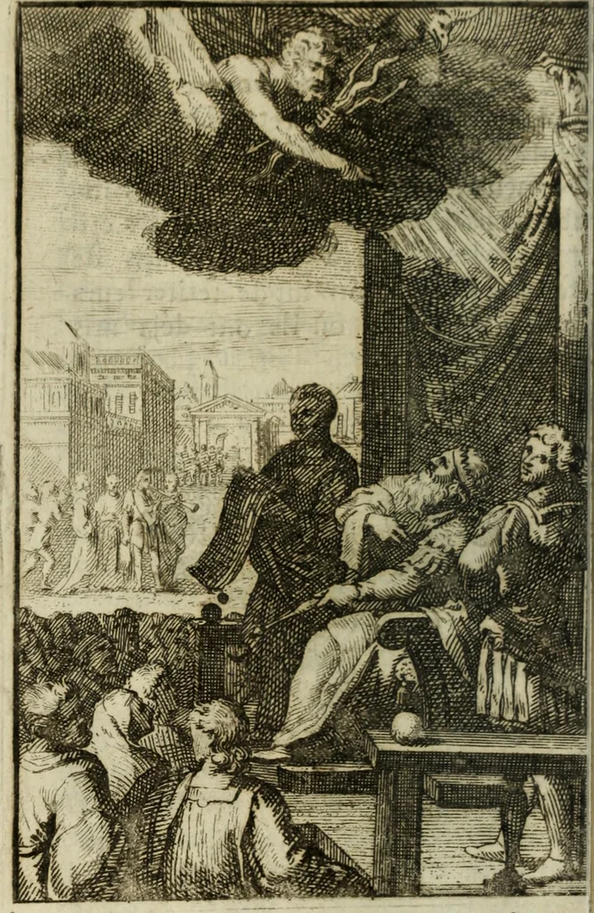 An illustration from La doctrine des murs, 1685, leaf 85