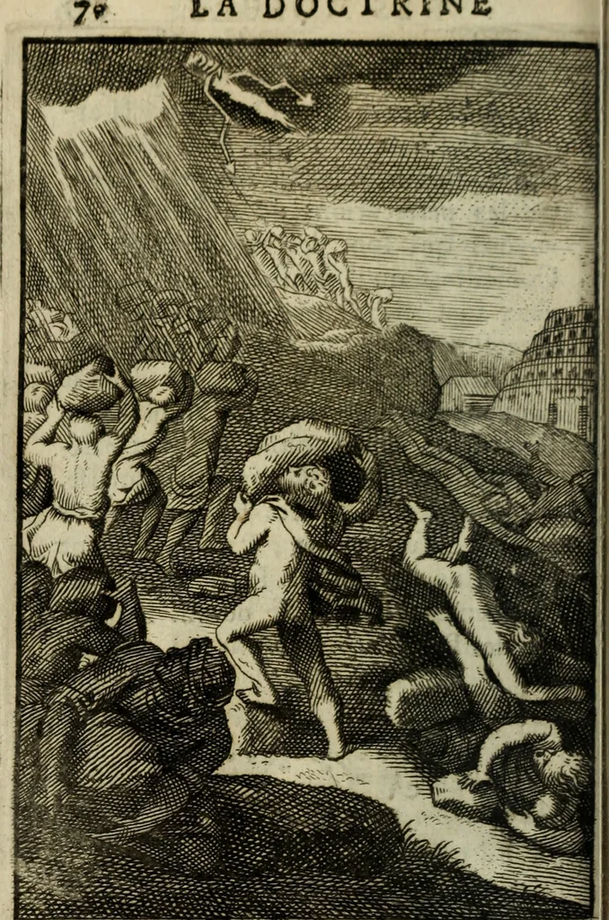 An illustration from La doctrine des murs, 1685, leaf 89