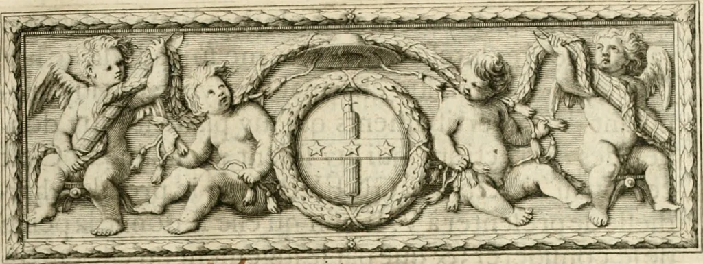 An illustration from La doctrine des murs, tiree de la philosophie des stoiques, representee en cent tableaux et expliquee en cent discours pour l'instruction de la ieunesse, 1646, leaf 16
