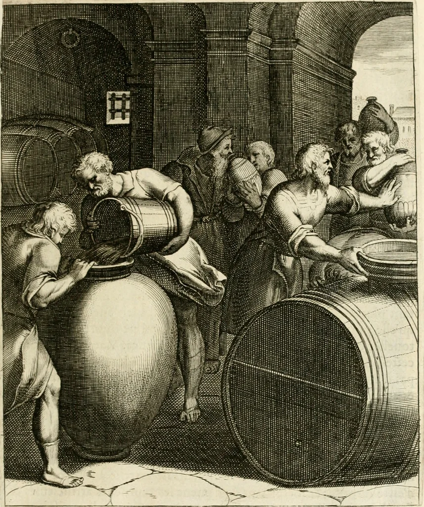 An illustration from La doctrine des murs, tiree de la philosophie des stoiques, representee en cent tableaux et expliquee en cent discours pour l'instruction de la ieunesse, 1646, leaf 42