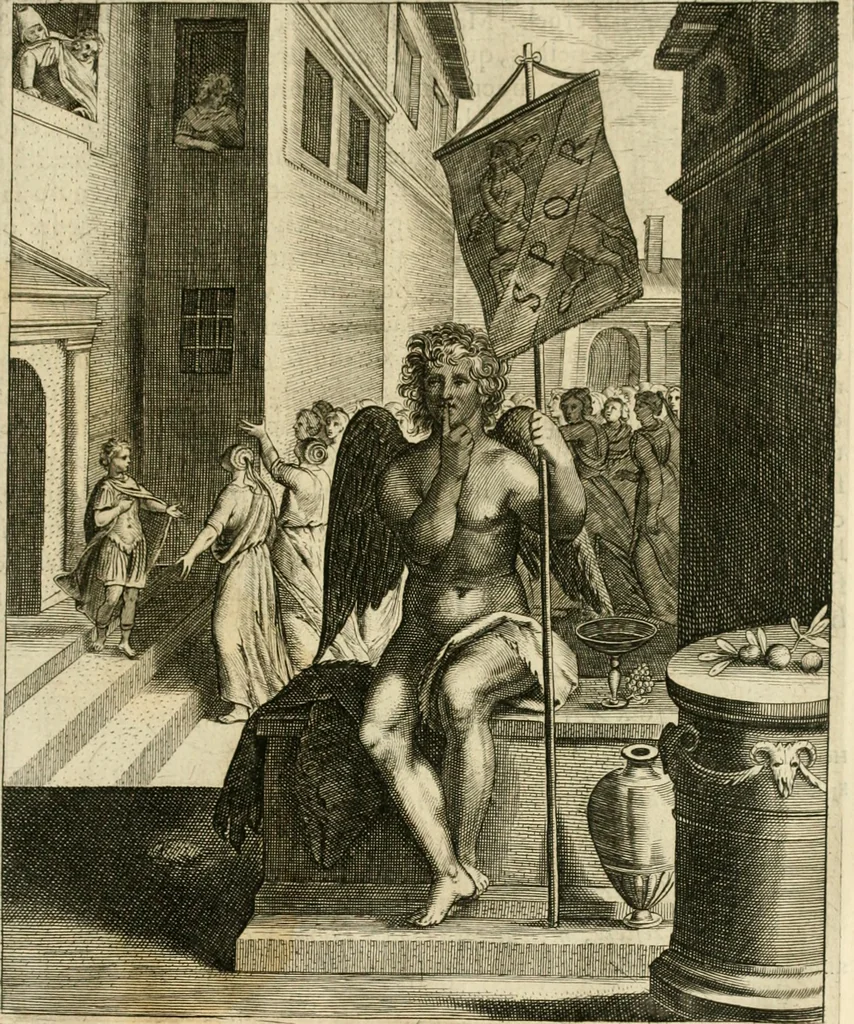 An illustration from La doctrine des murs, tiree de la philosophie des stoiques, representee en cent tableaux et expliquee en cent discours pour l'instruction de la ieunesse, 1646, leaf 90