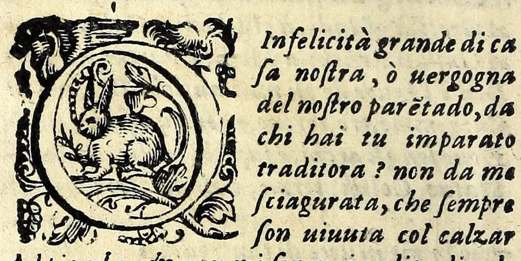 An illustration from La donna costante : comedia, 1589, leaf 124
