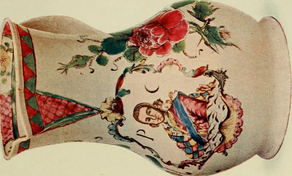 An illustration from Lady Charlotte Schreiber's journals : confidences of a collector of ceramics & antiques throughout Britain, France, Holland, Belgium, Spain, Portugal, Turkey, Austria & Germany from the year 1869 to 1885, 1911, leaf 351