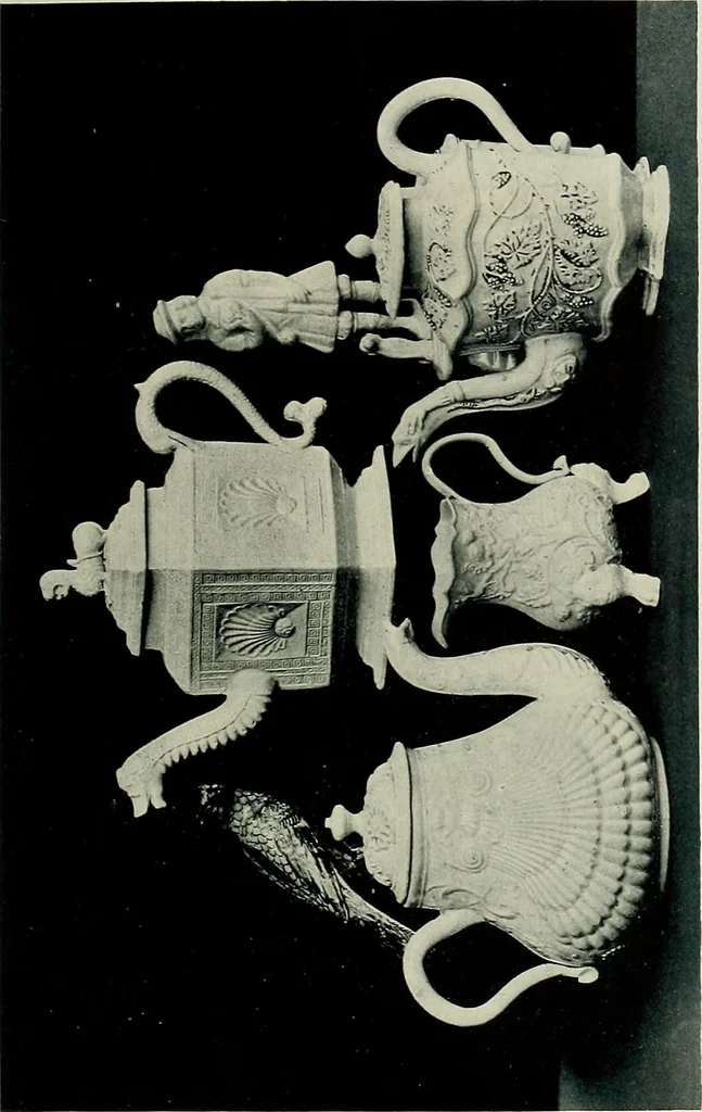 An illustration from Lady Charlotte Schreiber's journals : confidences of a collector of ceramics & antiques throughout Britain, France, Holland, Belgium, Spain, Portugal, Turkey, Austria & Germany from the year 1869 to 1885, 1911, leaf 156