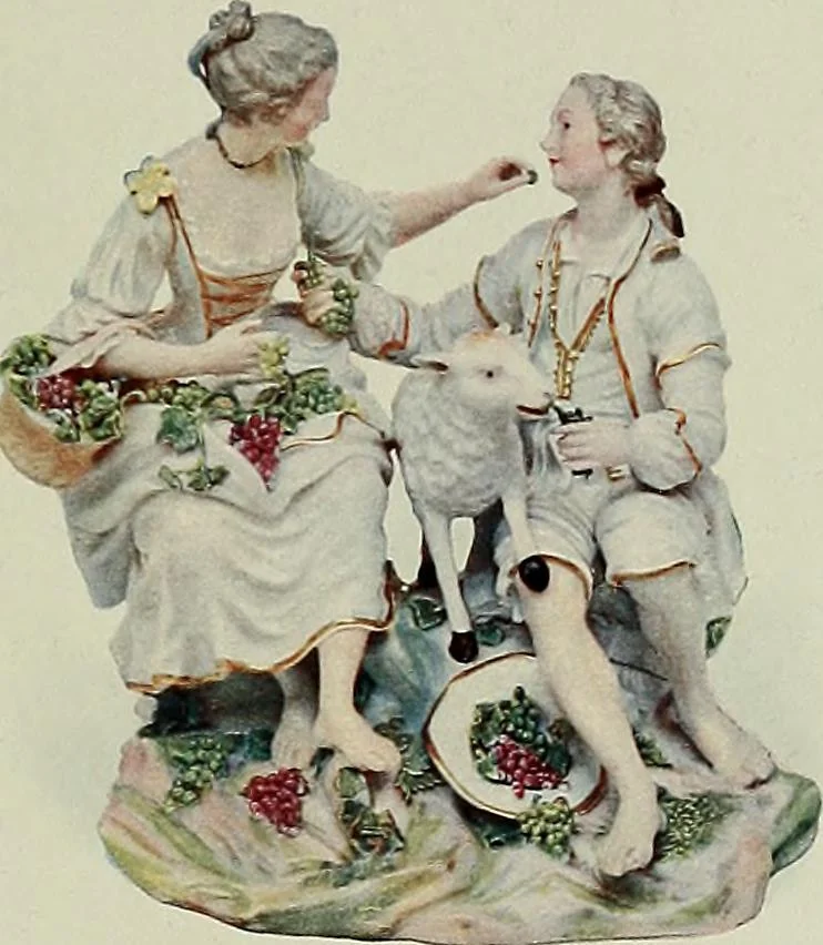 An illustration from Lady Charlotte Schreiber's journals : confidences of a collector of ceramics & antiques throughout Britain, France, Holland, Belgium, Spain, Portugal, Turkey, Austria & Germany from the year 1869 to 1885, 1911, leaf 404