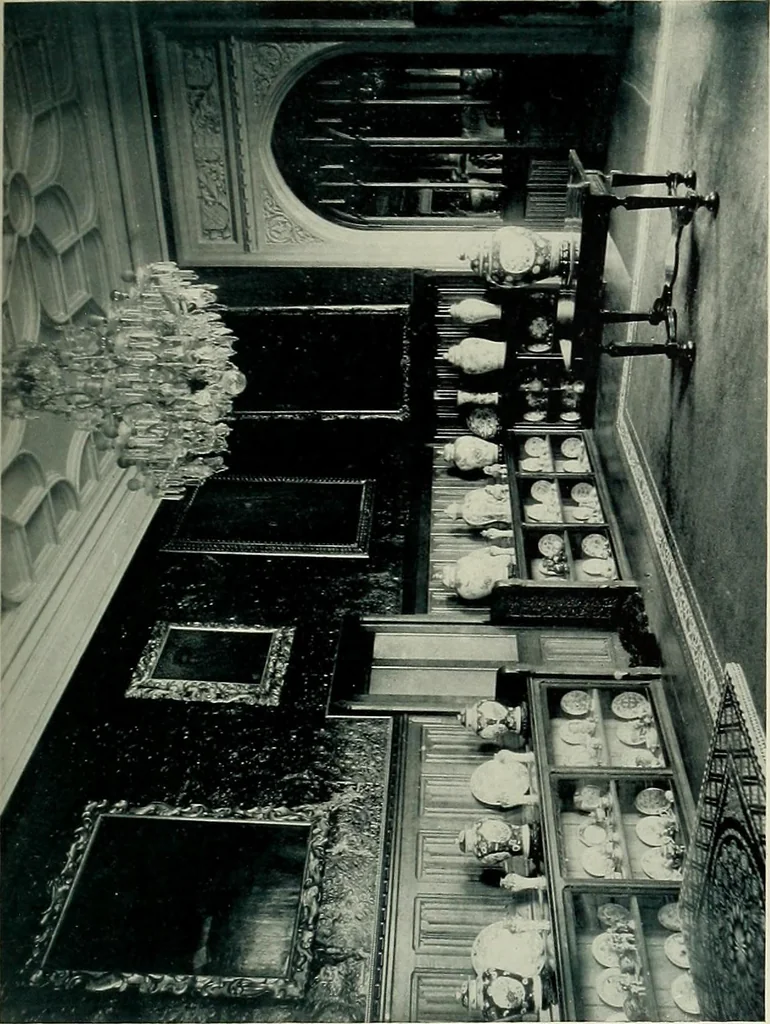 An illustration from Lady Charlotte Schreiber's journals : confidences of a collector of ceramics & antiques throughout Britain, France, Holland, Belgium, Spain, Portugal, Turkey, Austria & Germany from the year 1869 to 1885, 1911, leaf 566