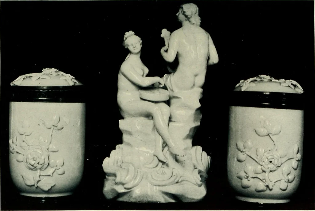 An illustration from Lady Charlotte Schreiber's journals : confidences of a collector of ceramics & antiques throughout Britain, France, Holland, Belgium, Spain, Portugal, Turkey, Austria & Germany from the year 1869 to 1885, 1911, leaf 68