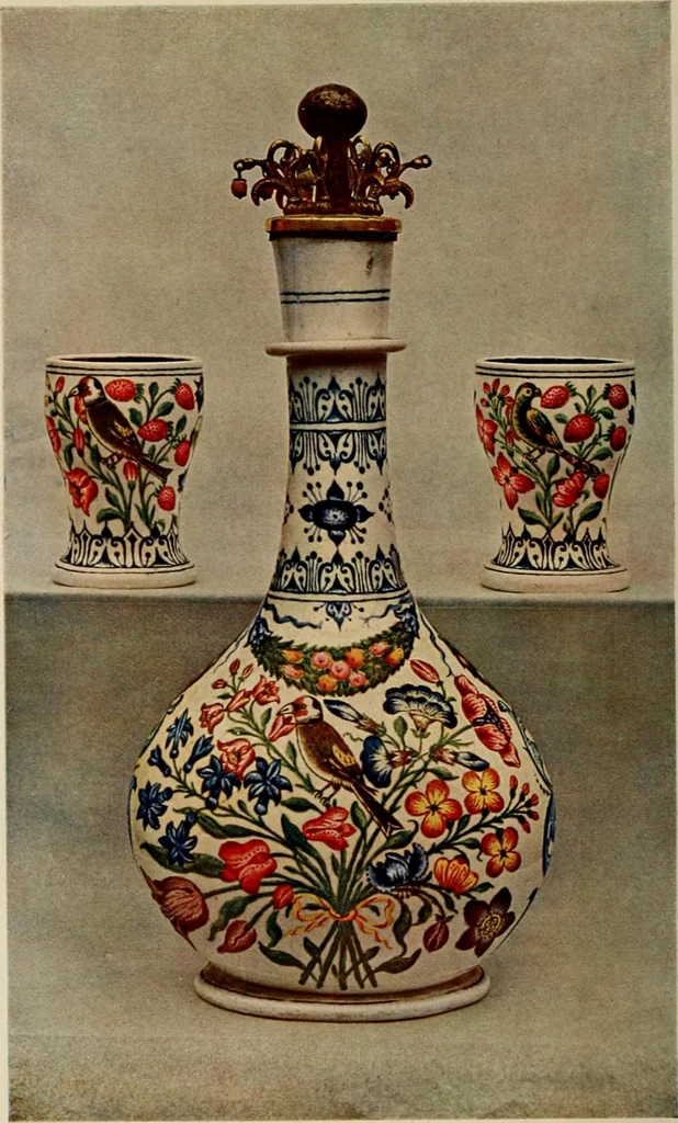An illustration from Lady Charlotte Schreiber's journals : confidences of a collector of ceramics & antiques throughout Britain, France, Holland, Belgium, Spain, Portugal, Turkey, Austria & Germany from the year 1869 to 1885, 1911, leaf 7
