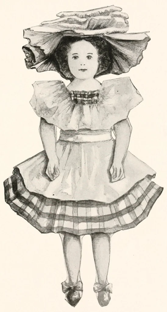 An illustration from Lady Hollyhock and her friends : a book of nature dolls and others, 1917, leaf 121