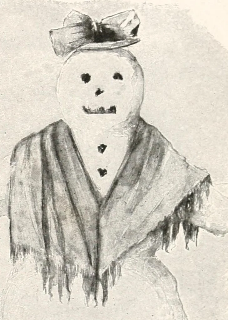 An illustration from Lady Hollyhock and her friends : a book of nature dolls and others, 1917, leaf 131