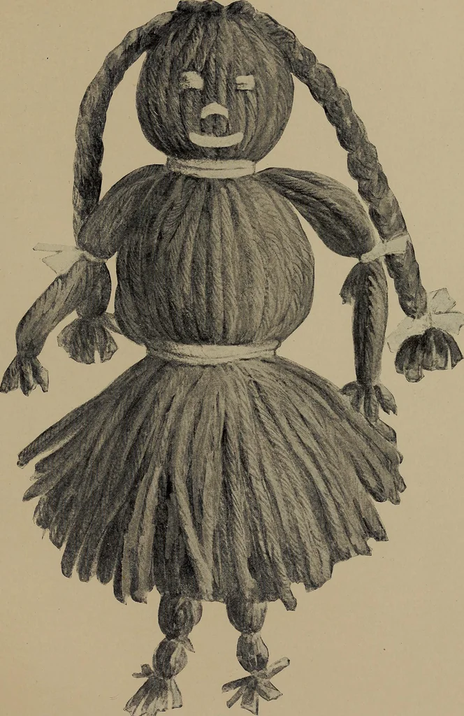 An illustration from Lady Hollyhock and her friends; a book of nature dolls and others, 1906, leaf 134