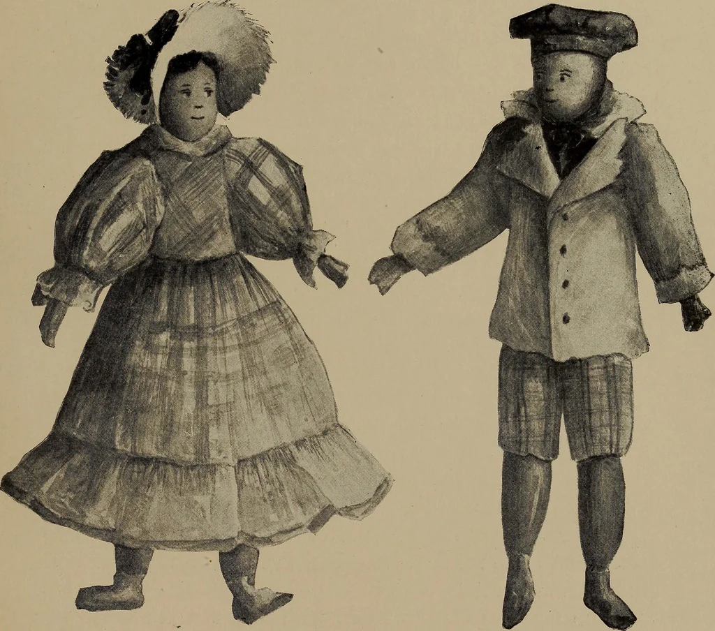 An illustration from Lady Hollyhock and her friends; a book of nature dolls and others, 1906, leaf 136