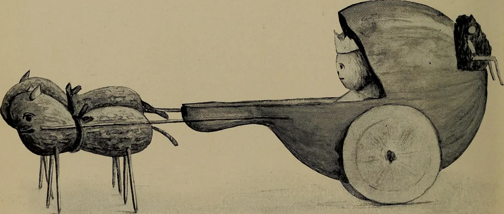 An illustration from Lady Hollyhock and her friends; a book of nature dolls and others, 1906, leaf 145